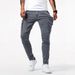Men's Stretch Cargo Jeans - Washed Denim Work Pants With Multiple Pockets | Slim Fit Tactical Utility Pants For Casual & Outdoor_mkmklike.com