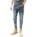 Spring And Autumn Jeans Men's Slim-fitting Pants New Nine-point Casual Trendy Pants Men's_mkmklike.com