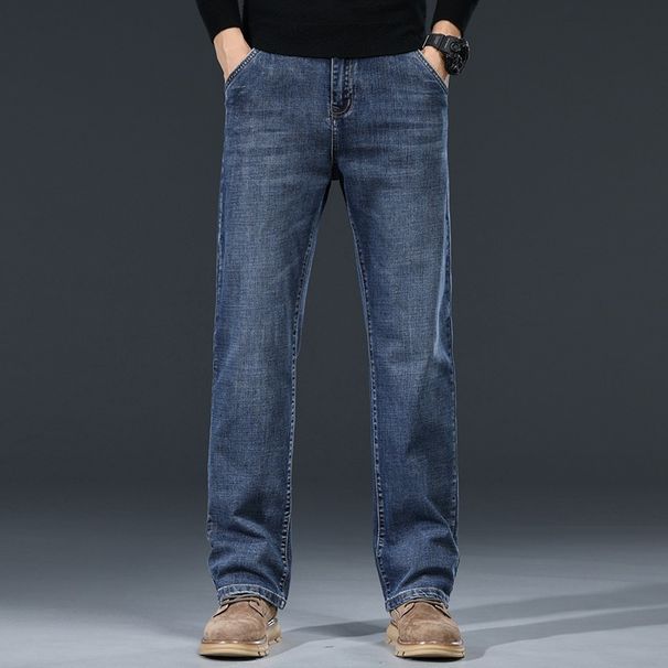 Men's plus Size Cross Border Jeans Loose Fit Straight Leg Long Pants for Autumn Winter_mkmklike.com