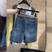 Vintage Lace Plaid Stitching Denim Shorts Women's Summer High Waist Five-point Wide Legs_mkmklike.com