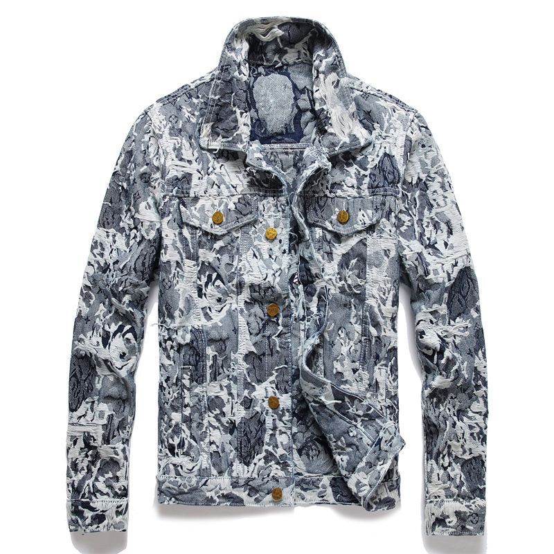 Man's Clothing Punk Men's Wear A Regular Cardigan Long-sleeved Youth Pop Lapel Jacket_mkmklike.com