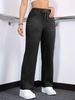 K Casual Drawstring Elastic Women's Denim New Straight Leg Jeans_mkmklike.com