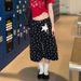Retro Polka Dot Print Cropped Jeans Loose Straight Leg Versatile Wide Leg Shorts for Men And Women New Summer Style_mkmklike.com