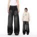 Men's Patchwork Loose-Fit Jeans – Distressed Washed Denim Pants (S-XL)Men's Clothing_mkmklike.com