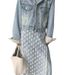 Chicco Spring Versatile Washed Vintage Turn-Down Collar Denim Short Jacket + High-Waisted Straight-Leg Jeans Korean Style Lazy_mkmklike.com