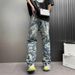 Men's Clothing Casual Washed Denim Jeans Loose Fit Versatile Relaxed Fit Washed Jeans – Classic Straight-Leg Denim Pants For Casual Comfort (XL-3XL)_mkmklike.com