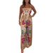 Women's Clothing 2024 New Sexy Printed Satin Suspender Top + Trousers Set_mkmklike.com