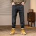 Large Size Men's Clothing Trendy Brand Simple And Versatile Straight Jeans Men's Autumn And Winter High Quality Loose Elastic Denim Trousers Men_mkmklike.com