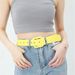 HOT Women Design Candy Color Casual Thin Waist Strap Square Buckle Waistband Trouser Dress Belts Leather Belt_mkmklike.com
