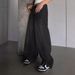 Women's High Waist Distressed Wide Leg Jeans - Vintage Washed Blue Denim Pants For Casual & Boho Style_mkmklike.com