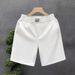 Men's High-Waisted Solid Color Shorts Summer Lightweight Casual Loose Fit Athletic Shorts Trendy High-Quality 5-Inch Inseam_mkmklike.com