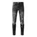designer Stacked For Mens Baggy Tears Jean Biker Embroidered And Sewn Fashionable Perforated Pants Casual Straight Leg_mkmklike.com