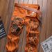 Men's Clothing Printed Slim Fit Straight Leg Jeans With Chinese Style Pattern, Casual Men's Denim Trousers_mkmklike.com