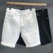 Men's Clothing Simple White Denim Shorts For Men Summer Thin Style Slim Fit Trendy Brand Color Clothing For Formal & Casual_mkmklike.com