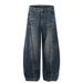 Men’s Vintage Washed Jeans – Relaxed Straight Fit With Lightning Bolt Print (Black/Grey/Khaki/Navy/White)_mkmklike.com