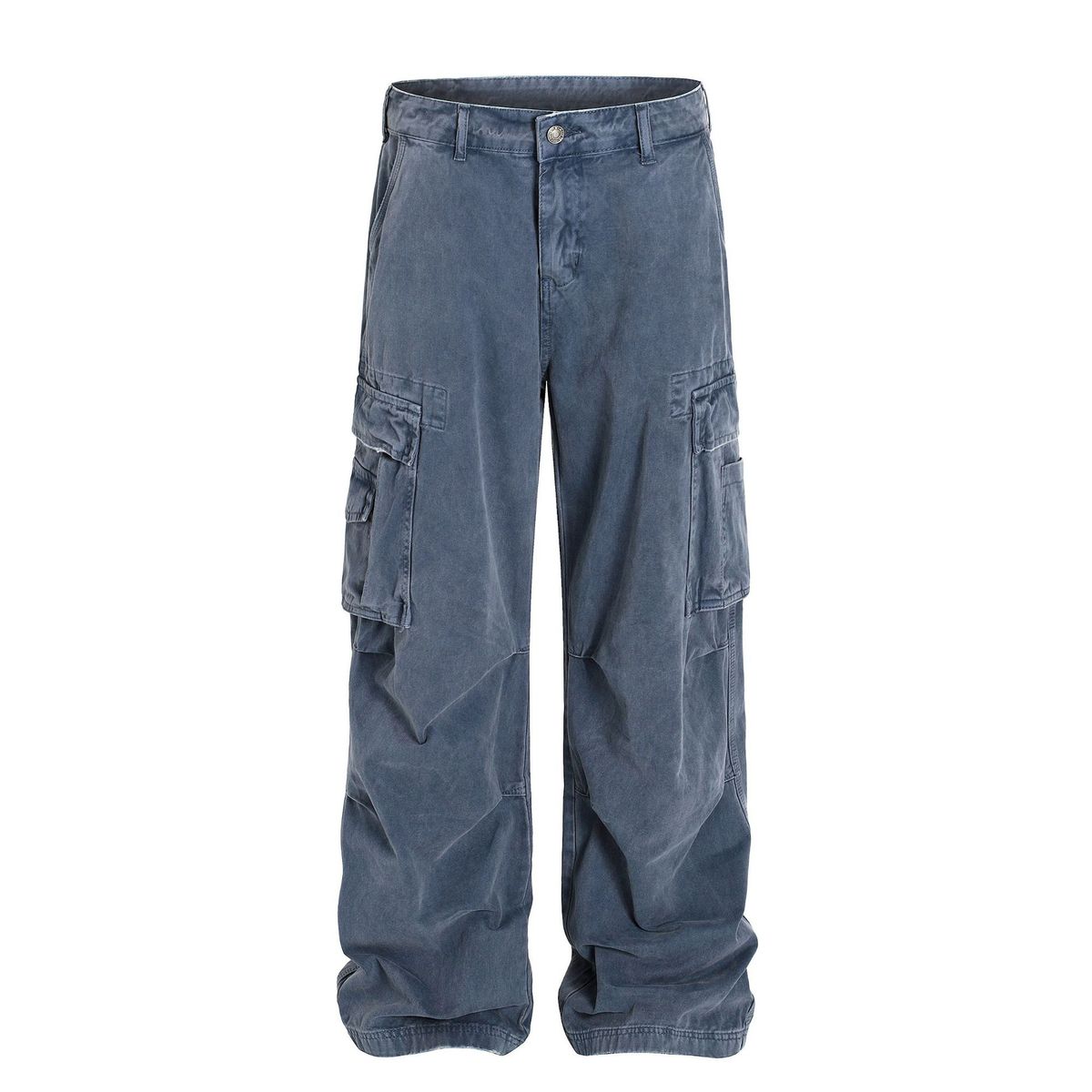 American Street Unisex High Street Heavy Industries Premium Multi-Pocket Design Retro Men's Loose Jeans_mkmklike.com