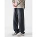 Nordmann Men's Cargo Jeans American Retro Trend Loose Straight Autumn Winter Versatile Trendy Cool Casual Long Pants_mkmklike.com