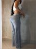 Women's High Waist Wide Leg Jeans Rhinestone Embellished Belted Denim Zipper Jacket England Style Spring/Autumn Fashion_mkmklike.com