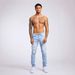New Men's Trend Black Slim High Waist Denim Slim-Fit Pants For Men_mkmklike.com