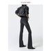 Women's High Waisted Flared Jeans Supermodel Extra Slimming Stretch Denim Black/Gray Tight Fitting Hip Lifting Autumn Style_mkmklike.com