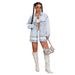 Classic Button-Front Denim Jacket For Women – Light Blue, Mid-Length, Long Sleeve – Timeless Casual & Streetwear (S-XL)_mkmklike.com