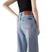 Women's Clothing High Waist Washed Retro Straight Jeans_mkmklike.com