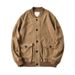 Japanese Retro Double-Sided Fleece Baseball Collar Jacket Men's Autumn Winter American Style Flight Warm Coat Top Trendy_mkmklike.com