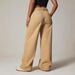 Women's High Waist Straight Leg Jeans - Casual Wide Leg Trousers With Detachable Belt In Khaki & Long_mkmklike.com