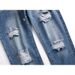 Suitable For All Seasons Ripped Straight Leg Plus Size For Men Autumn Men's Jeans_mkmklike.com