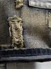 Men's Denim Shorts, Summer Ripped Fabric, Men's Underwear, Slim Fit Shorts, Straight Leg Worn-out Men's Pants, European And American_mkmklike.com