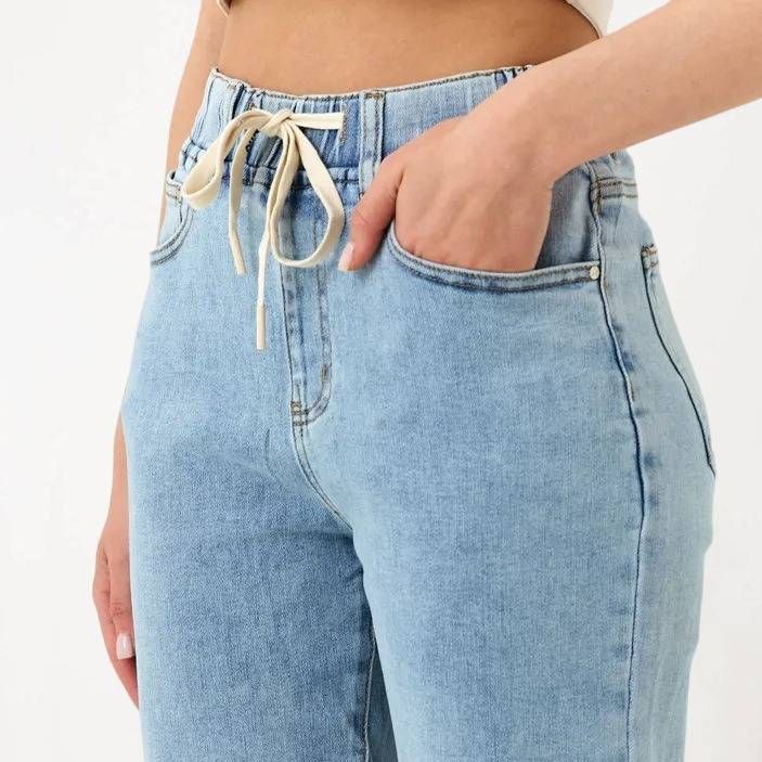 Women's Clothing Stretch Denim Jeans – High Waist Straight Leg Pants ( Spring/Summer/Winter)_mkmklike.com