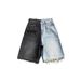 Men's Clothing Gothic Style Black Punk Washed Denim Shorts Men's Summer Street Hip Hop Y2k Ripped Shorts_mkmklike.com