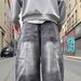 European And American Style Loose Wide-leg Jeans Street Trend Washed Retro Loose Men's Jeans Trendy Wide-leg Pants_mkmklike.com