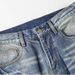 Men's Retro Flared Jeans | Lightning Wash Distressed Denim Pants | Relaxed Straight-to-Bootcut Fit For Streetwear & Casual Style_mkmklike.com