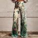 Popular Women's Wide-leg Pants On Independent E-commerce Sites, New 3D Heat-transfer Printed Denim Long Pants,_mkmklike.com