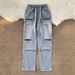 Spring And Autumn Men's Jeans Trendy Brand Ins Zipper Design Sense Pants Straight American High Street Ruffian Handsome Tooling Pants_mkmklike.com