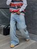 Men's Clothing European And American Style Loose Wide-leg Jeans, Street Trendy Washed Retro Loose Men's Jeans, Trendy Brand Wide-leg Pants_mkmklike.com