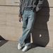 Men's High Street Loose Fit Washed Denim Jeans - Straight Leg Casual Trousers For Everyday Wear_mkmklike.com
