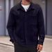 Cross-Border New European And American Sports Casual Long-Sleeve Solid Color Versatile Fashion Trend Jacquard Men's_mkmklike.com