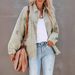 Women’s Oversized Denim Jacket – Casual Long Sleeve Distressed Coat In Solid Colors_mkmklike.com