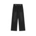 2026 New Vintage Straight-Leg Jeans For Women, Spring And Autumn Style, Petite High-Waisted Floor-Length Loose Wide-Leg_mkmklike.com