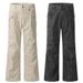 Men's Straight Leg Cargo Jeans Wrinkled Loose Fit Wide Leg High Street Style Trendy Casual Trousers_mkmklike.com