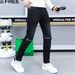 2023 Autumn New Street Men's Jeans Fashion Zipper Decoration Slim Fit Small Foot Ripped Mid-Waist Long Pants_mkmklike.com