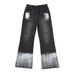 Men's Distressed Paint-Splash Jeans – Oversized Straight Leg Denim Pants (High Waist, Raw Hem, 100% Cotton, No Stretch)_mkmklike.com