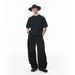 Men's Cleanfit Black Jeans - Streetwear Relaxed Fit With 3D Tailoring & Unique Curve Design_mkmklike.com