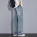 Men's Jeans New Loose Fashion And Thin Versatile Casual Tencel Trousers_mkmklike.com