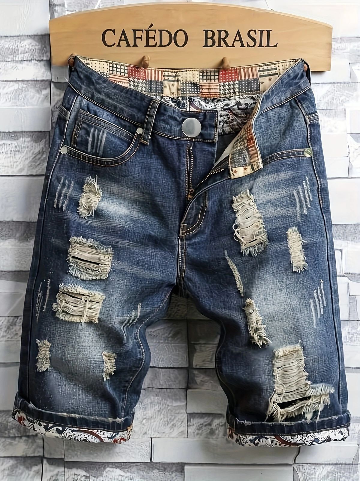 Men's Classic Denim Bermuda Shorts - Cotton Blend Casual Summer Shorts With Comfort Fit For Outdoor & Daily Wear_mkmklike.com