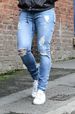 Men's Clothing Autumn New Men's Tight Solid Color Denim Men's Pint Sized Pants_mkmklike.com