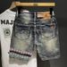 Men's Clothing American Style Denim Shorts Mid-Length Five Point Ripped Jeans Summer Trendy Cool Stylish Beggar Style_mkmklike.com