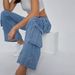 Women Jeans Cargo Pants High Waist Vintage Multiple Pockets Drawstring Lace Up Washed Distressed Denim Trousers 2025 Streetwear_mkmklike.com